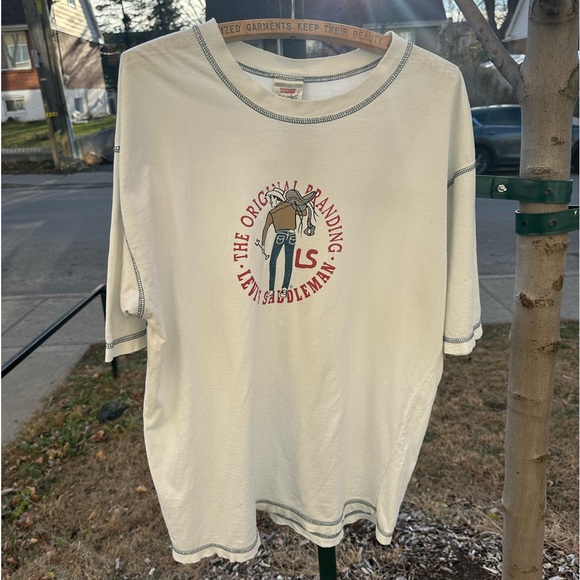 Vintage rare 90s y2k Levis Saddleman t shirt - Picture 1 of 5